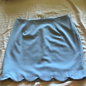 Dressy light blue scalloped skirt. Very nice quality. Size small